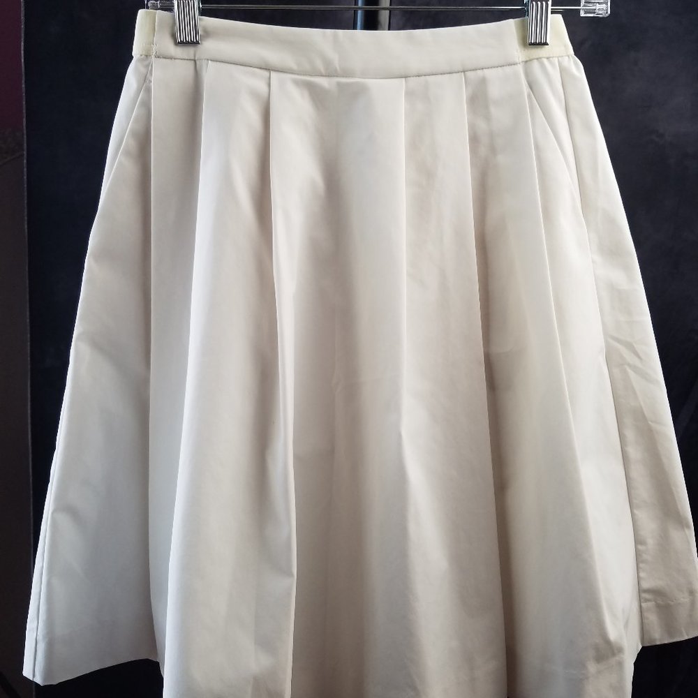 White Pleated Skirt